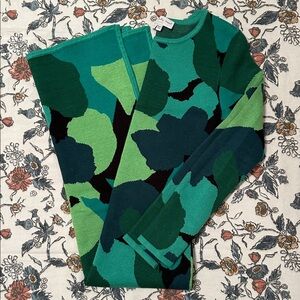 Never Fully Dressed Green and Black Camouflage Sweater